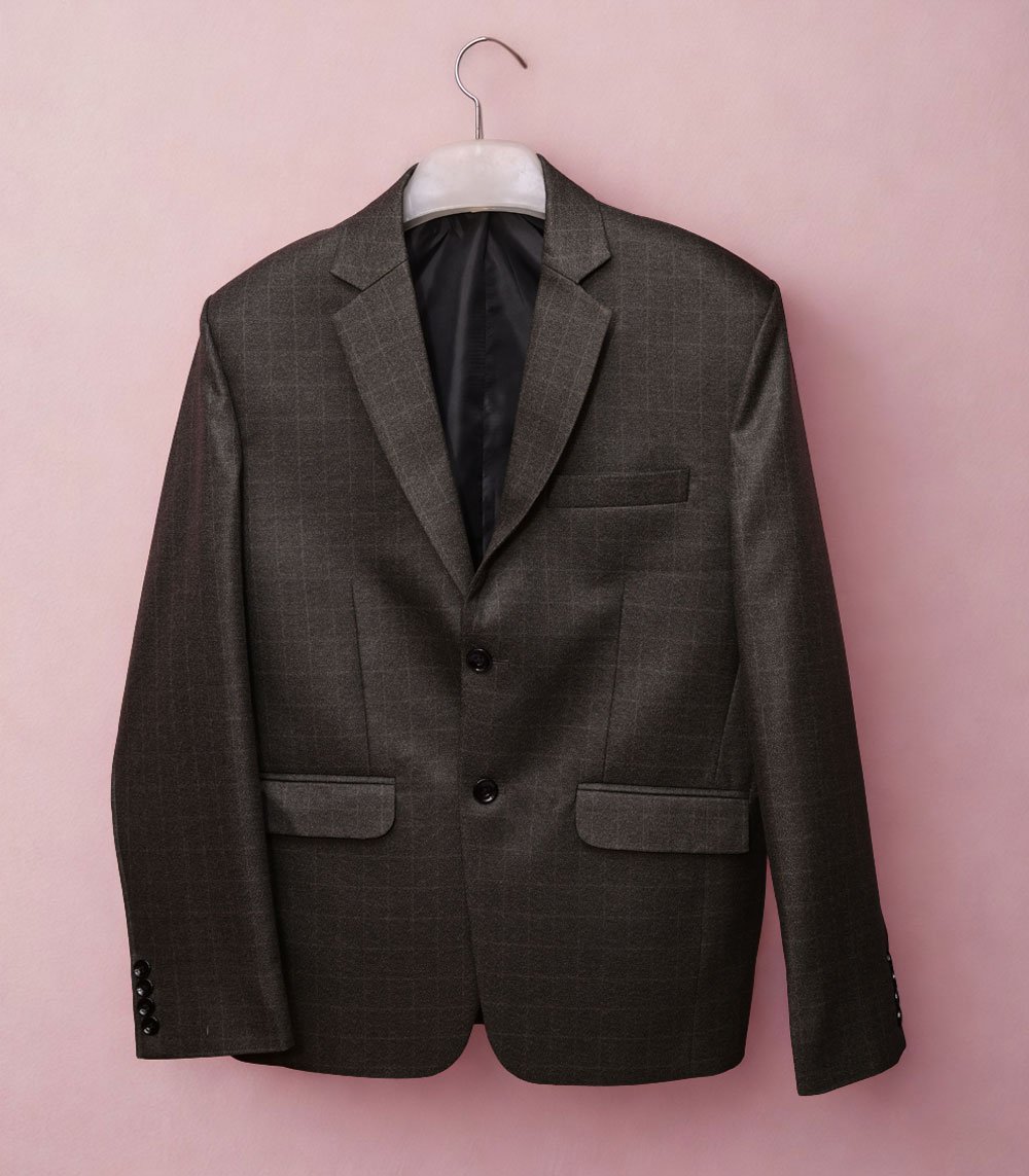 brown-checkered-coat Brown Checkered Coat