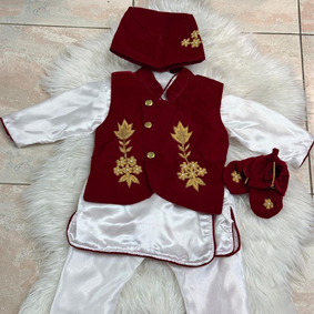 Baby Red Pasni Set